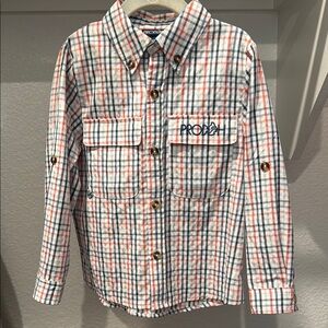 Kids Plaid Shirt - Red and Blue